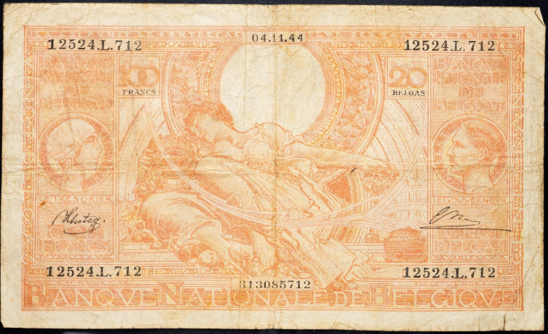 France, 100 Francs 1944 France, 100 Francs 1944; VG

Grade: VG