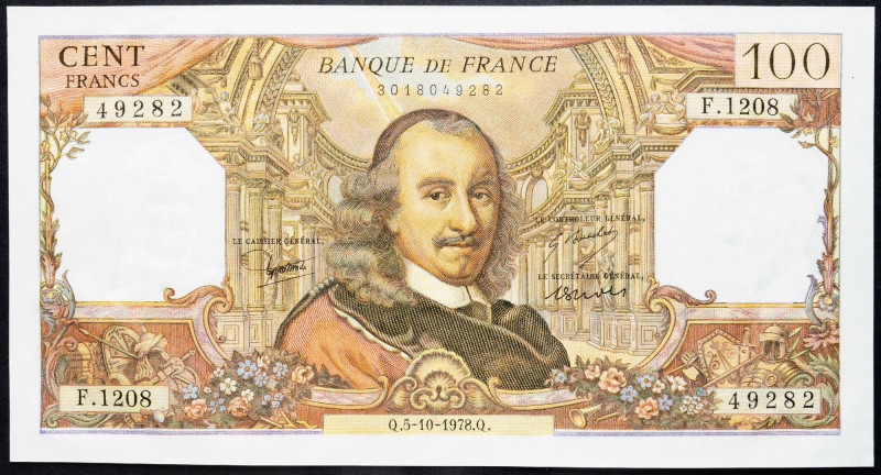 France, 100 Francs 1978 France, 100 Francs 1978; EF

Grade: EF