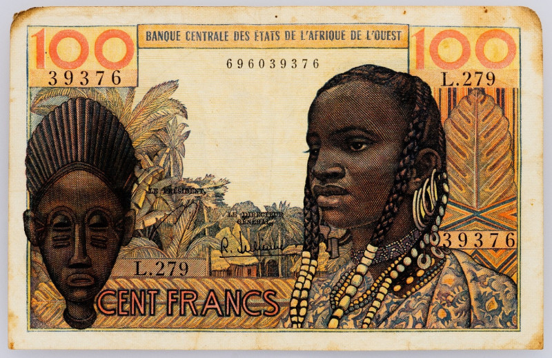 French West Africa, 100 Francs 1964 French West Africa, 100 Francs 1964; VG

G...