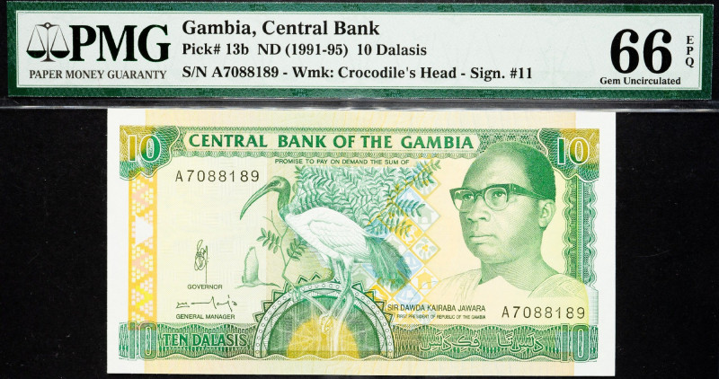 Gambia, 10 Dalasis 1991-1995 Gambia, 10 Dalasis 1991-1995 66 EPQ

Grade: 66 EP...