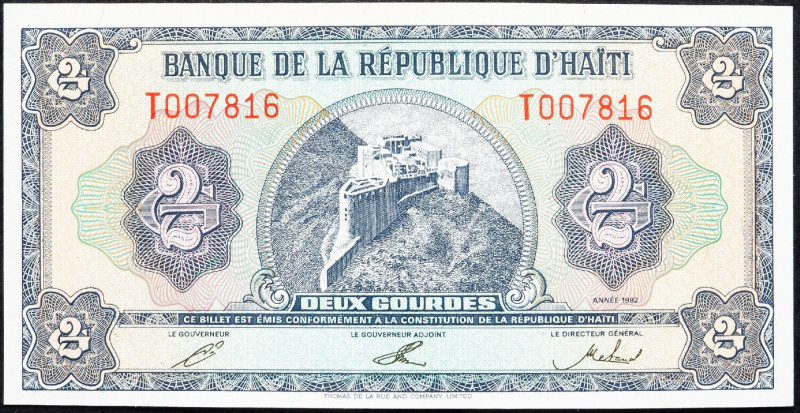 Haiti, 2 Gourdes 1992 Haiti, 2 Gourdes 1992; UNC

Grade: UNC