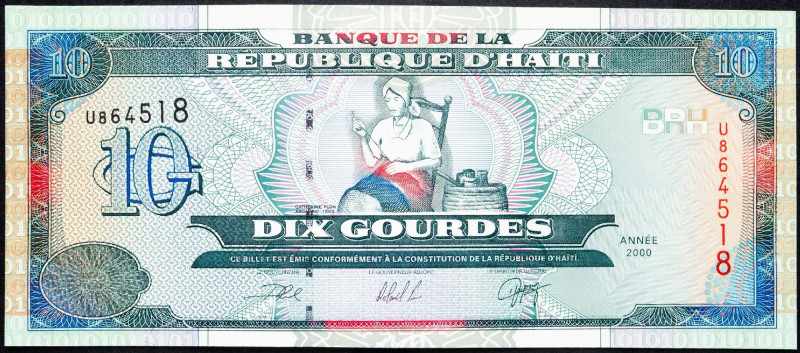 Haiti, 10 Gourdes 2000 Haiti, 10 Gourdes 2000; aUNC

Grade: aUNC