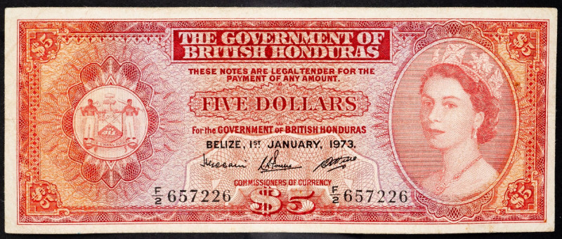 Honduras, 5 Dollars 1973 Honduras, 5 Dollars 1973; VG

Grade: VG