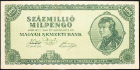 Hungary, 100 Millió Pengo 1946