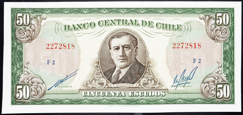 Chile, 50 Escudos 1962 Chile, 50 Escudos 1962; UNC

Grade: UNC