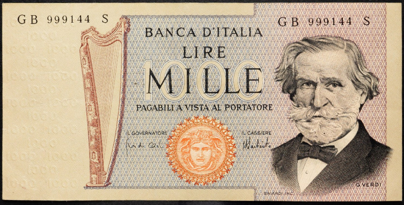 Italy, 1000 Lire 1973 Italy, 1000 Lire 1973; VG

Grade: VG