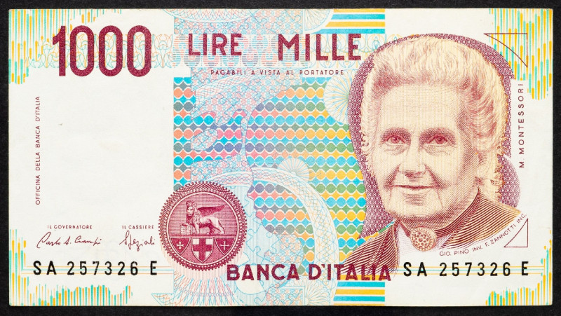 Italy, 1000 Lire 1990 Italy, 1000 Lire 1990; VF

Grade: VF