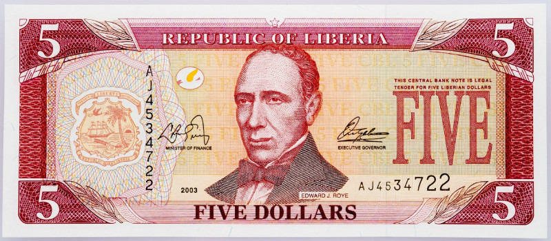 Liberia, 5 Dollars 2003 Liberia, 5 Dollars 2003; UNC

Grade: UNC