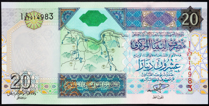 Libya, 20 Dinar 2002 Libya, 20 Dinar 2002; EF

Grade: EF