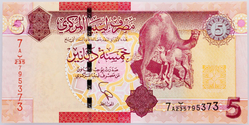 Libya, 5 Dinars 2012 Libya, 5 Dinars 2012; UNC

Grade: UNC