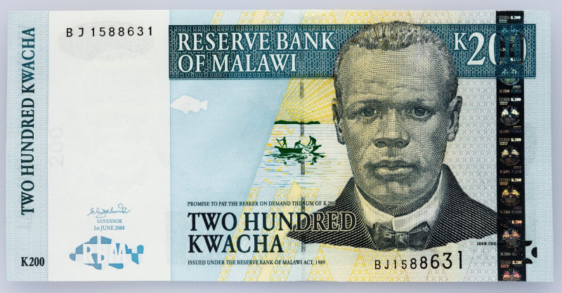 Malawi, 200 Kwacha 2004 Malawi, 200 Kwacha 2004; aUNC

Grade: aUNC