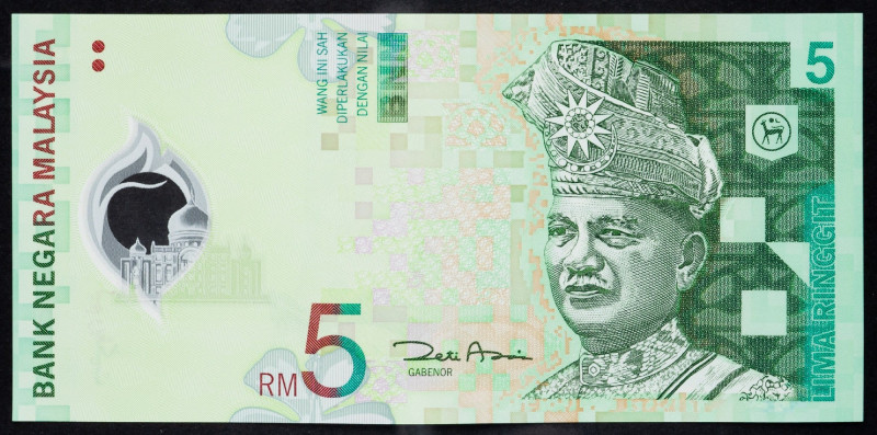 Malaysia, 5 Ringgit 2004 Malaysia, 5 Ringgit 2004; UNC

Grade: UNC