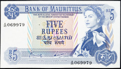 Mauritius, 5 Rupees 1967