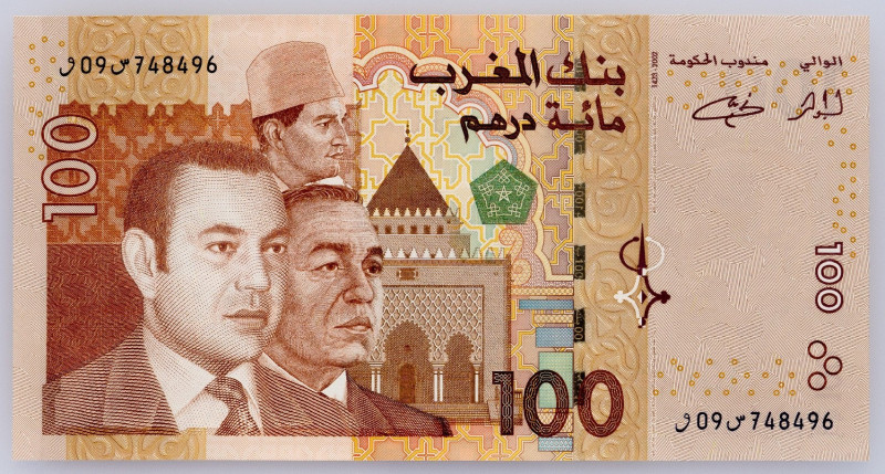 Morocco, 100 Dirhams 2002 Morocco, 100 Dirhams 2002; aUNC

Grade: aUNC