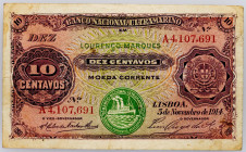 Mozambique, 10 Centavos 1914