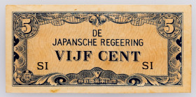 Netherlands East Indies, 5 Cent 1942