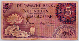Netherlands East Indies, 5 Gulden 1946