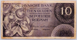 Netherlands East Indies, 10 Guden 1946