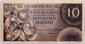 Netherlands East Indies, 10 Guden 1946
