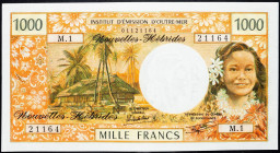New Hebrides, 1000 Francs 1980