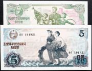 North Korea, 1, 5 Won 1978
