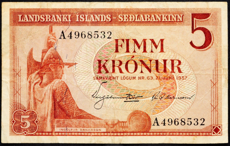 Norway, 5 Krónur 1957 Norway, 5 Krónur 1957; VG

Grade: VG