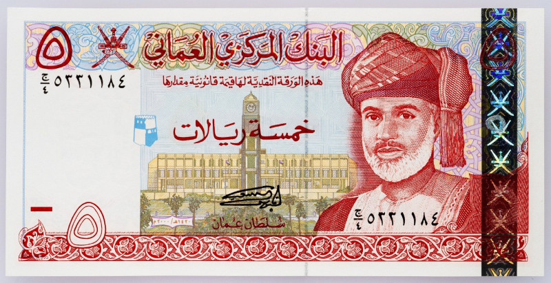 Oman, 5 Rials 2000 Oman, 5 Rials 2000; UNC

Grade: UNC