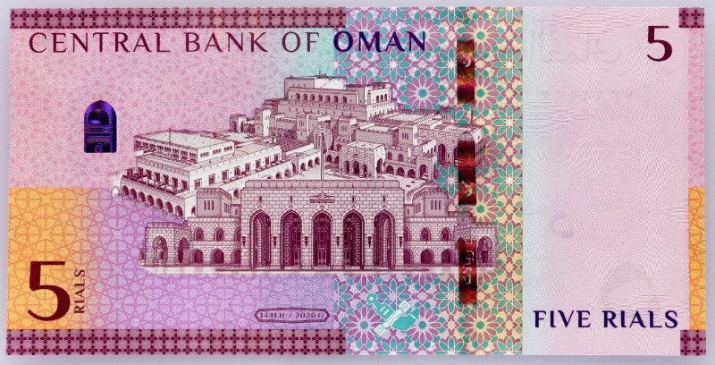 Oman, 5 Rials 2020 Oman, 5 Rials 2020; aUNC

Grade: aUNC