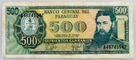 Paraguay, 500 Guaranies 1952