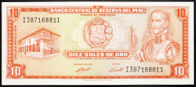 Peru, 10 Soles de Oro 1974