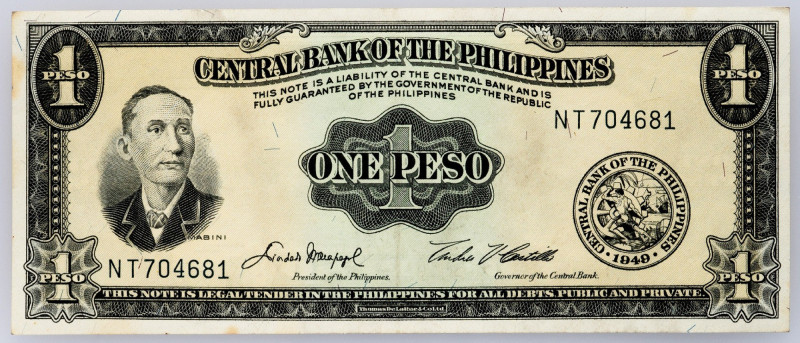 Philippines, 1 Peso 1961-1965 Philippines, 1 Peso 1961-1965; aUNC

Grade: aUNC