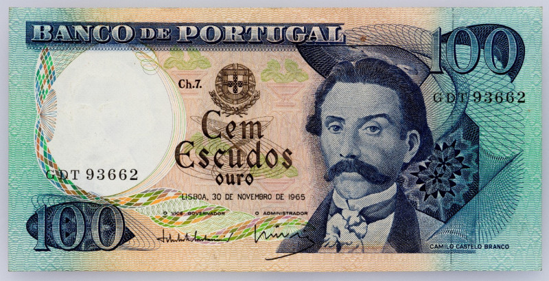 Portugal, 100 Ecsudos 1965 Portugal, 100 Ecsudos 1965; aUNC

Grade: aUNC