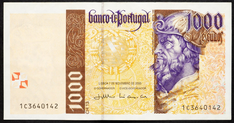 Portugal, 1000 Escudos 2000 Portugal, 1000 Escudos 2000; VF

Grade: VF