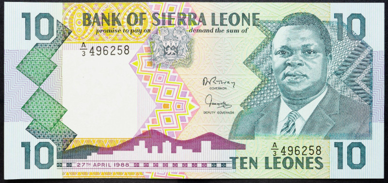 Sierra Leone, 10 Leone 1988 Sierra Leone, 10 Leone 1988; aUNC

Grade: aUNC