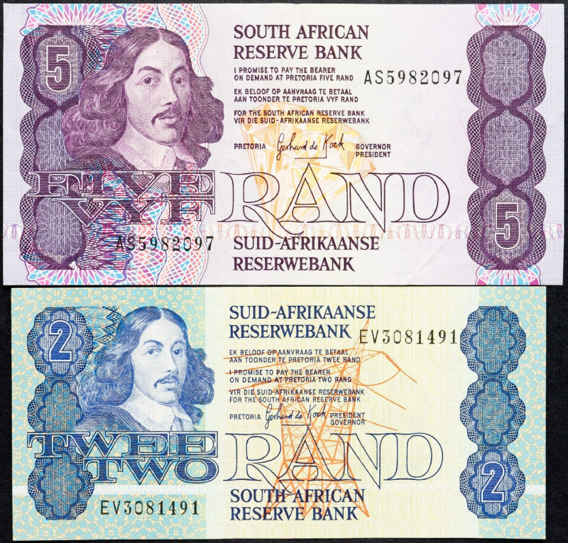 South African Republic, 2, 5 Rand 1983-1990 South African Republic, 2, 5 Rand 19...