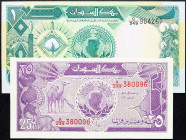 Sudan, 25 Piastres, 1 Pound 1987