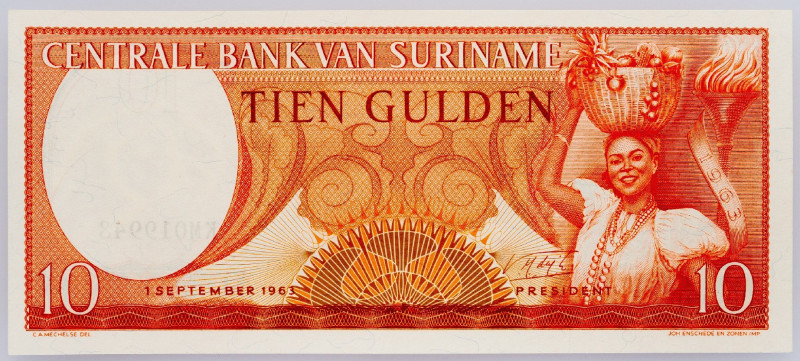 Suriname, 10 Gulden 1963 Suriname, 10 Gulden 1963; aUNC

Grade: aUNC