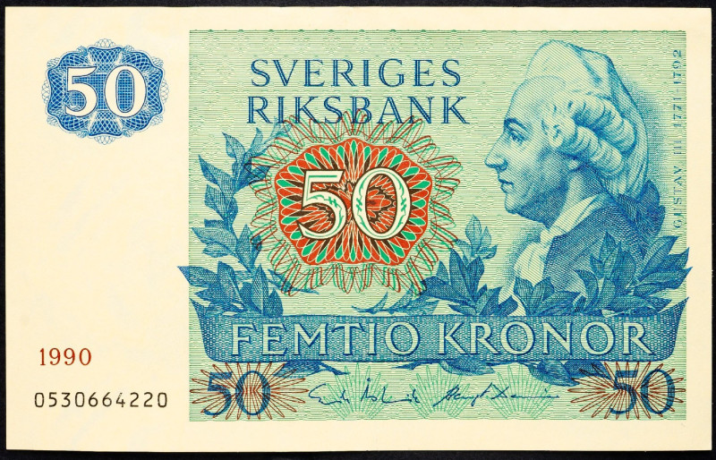 Sweden, 50 Kronor 1990 Sweden, 50 Kronor 1990; F

Grade: F