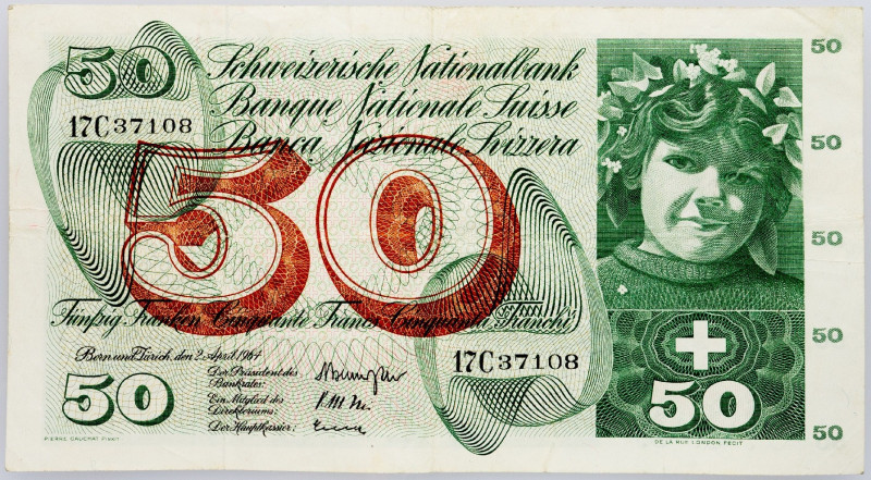 Switzerland, 50 Francs 1964 Switzerland, 50 Francs 1964; VF

Grade: VF