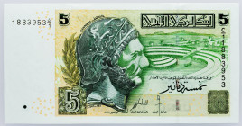 Tunisia, 5 Dinar 2008