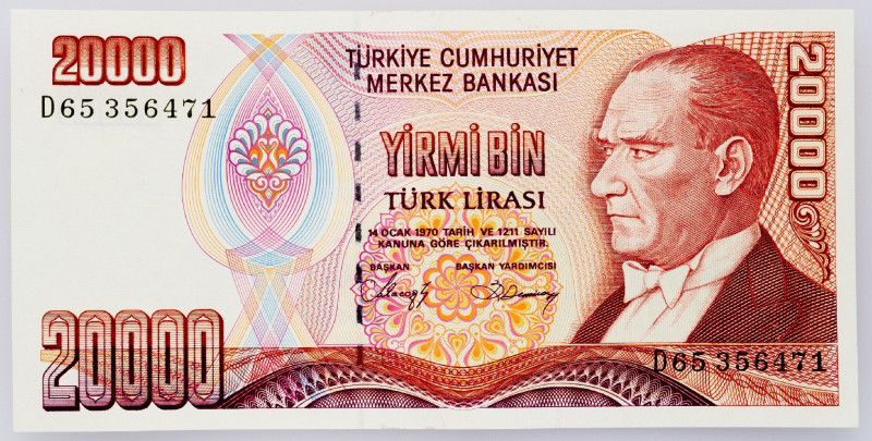 Turkey, 20000 Lira 1988-1993 Turkey, 20000 Lira 1988-1993; aUNC

Grade: aUNC