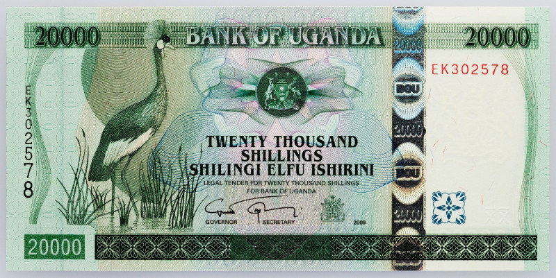 Uganda, 20000 Shillings 2009 Uganda, 20000 Shillings 2009; UNC

Grade: UNC