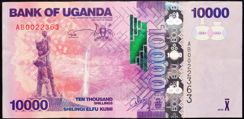 Uganda, 10000 Shillings 2010 Uganda, 10000 Shillings 2010; VG

Grade: VG