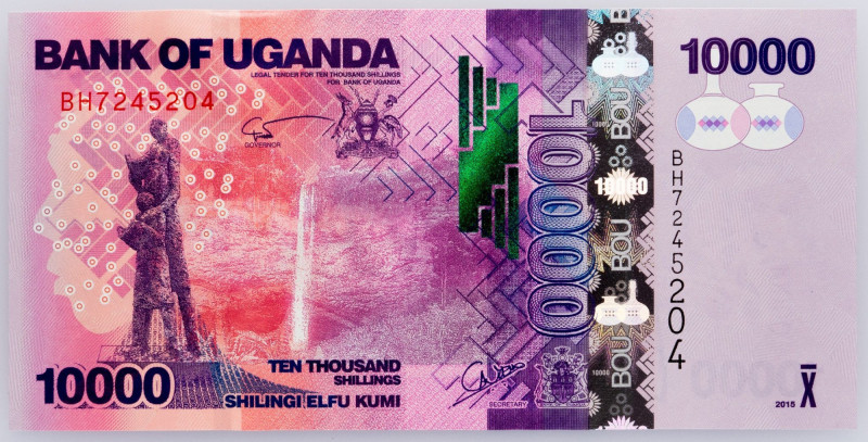 Uganda, 10000 Shillings 2015 Uganda, 10000 Shillings 2015; aUNC

Grade: aUNC