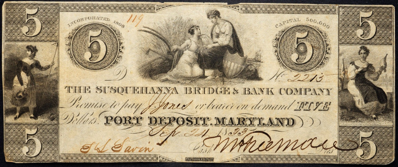 USA, 5 Dollars 1833 USA, 5 Dollars 1833; VG

Grade: VG