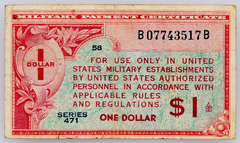 USA, 1 Dollar 1947 USA, 1 Dollar 1947; VF

Grade: VF