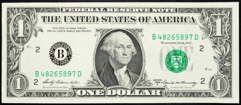 USA, 1 Dollar 1969 USA, 1 Dollar 1969; aEF

Grade: aEF