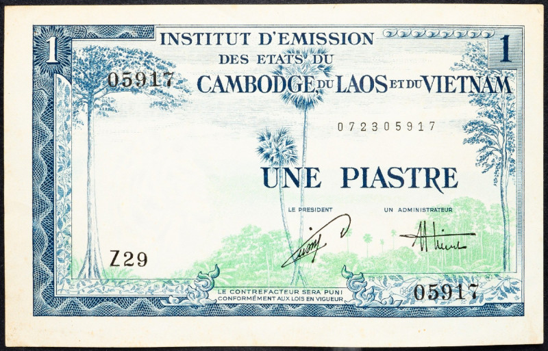 Vietnam, 1 Piastre 1954 Vietnam, 1 Piastre 1954; VG

Grade: VG