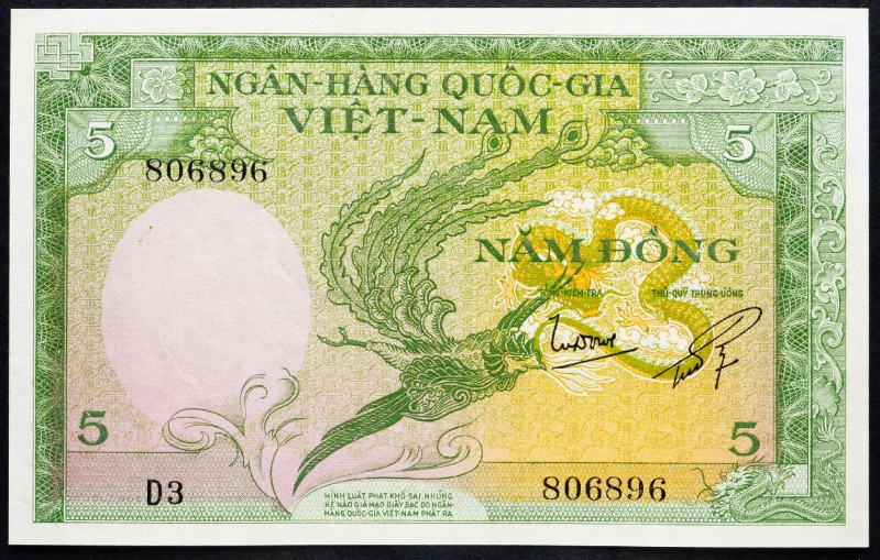 Vietnam, 5 Dong 1955 Vietnam, 5 Dong 1955; EF

Grade: EF