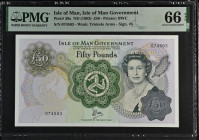 Isle of Man 50 Pounds (1983) signed Dawson Pick 39a Gem Uncirculated PMG 66 EPQ desirable thus